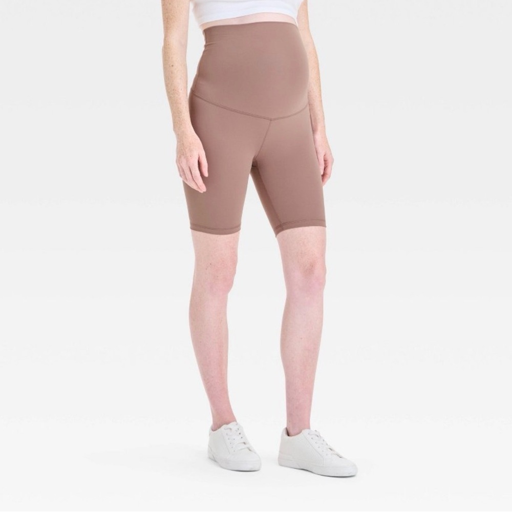 Over Belly High-Rise Active Maternity Bike Shorts